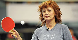 Susan Sarandon doa US 75 mil em prol do tenis de mesa