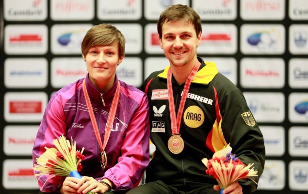 Timo Boll e Viktoria Pavlovich